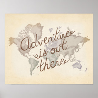 Wereldkaart-avontuur is er in UP Movie Geïnspireer Poster