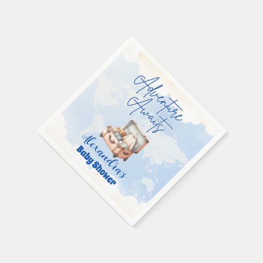 Wereldkaart Avontuur WaitsBabydouche Servet (Hoek)