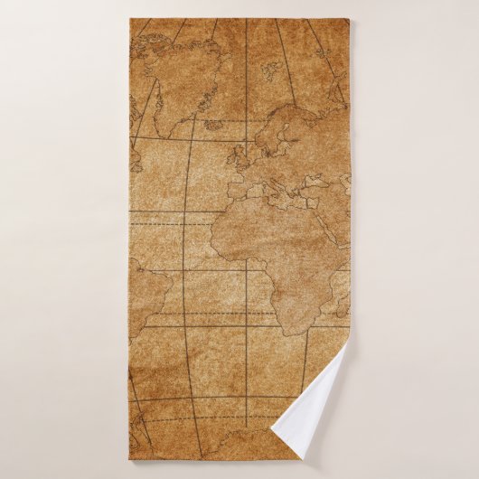 wereldkaart badhanddoek (Badhanddoek)