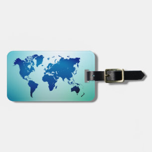 Wereldkaart Bagagelabel