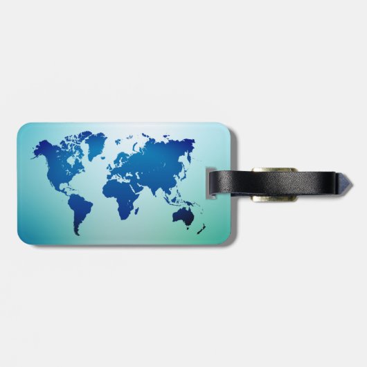 Wereldkaart Bagagelabel (Achterkant horizontaal)