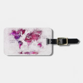 wereldkaart bagagelabel (Voorkant horizontaal)