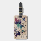 wereldkaart bagagelabel (Voorkant verticaal)