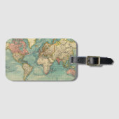Wereldkaart Bagagelabel (Voorkant (horizontaal))