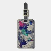 wereldkaart bagagelabel (Voorkant verticaal)