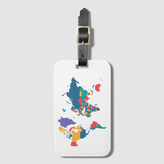 Wereldkaart Bagagelabel (Voorkant (verticaal))