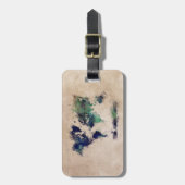 wereldkaart bagagelabel (Voorkant verticaal)