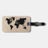 wereldkaart Bagagelabel (Achterkant horizontaal)
