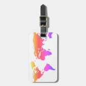 Wereldkaart Bagagelabel (Voorkant verticaal)