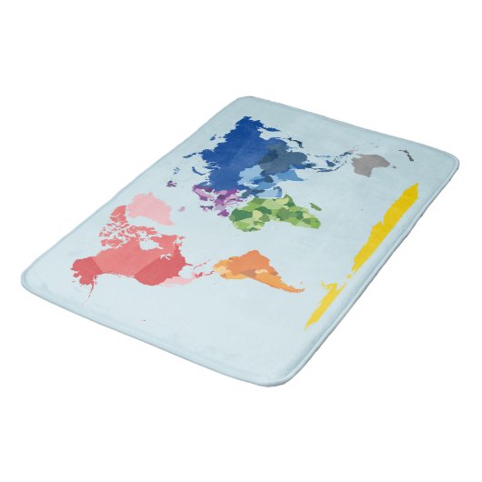 wereldkaart Bath Mat (Gekanteld)