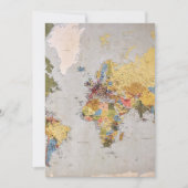 wereldkaart bedankkaart (Voorkant)