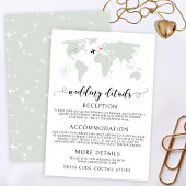 Wereldkaart Bestemming bruiloft details kaarten