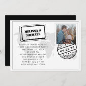 Wereldkaart Bestemming Trouwfeest Verlovingsfeest Kaart (Voorkant / Achterkant)