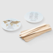 Wereldkaart Bestemming Trouwprogramma Fan Handwaaier (Niet-gemonteerd)