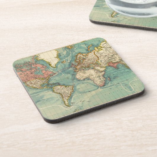  Wereldkaart Bier Onderzetter (Linkerzijde)