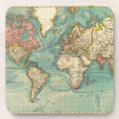  Wereldkaart Bier Onderzetter (Voorkant)