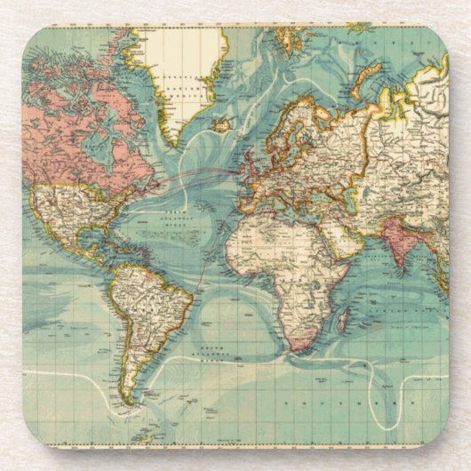  Wereldkaart Bier Onderzetter (Voorkant)