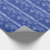 wereldkaart blauw cadeaupapier (Hoek)