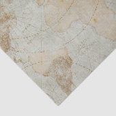  Wereldkaart Bleek blauw ontledingsvaartuig Tissuepapier (Detail)