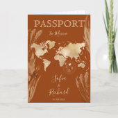Wereldkaart Boho Terracotta Wedding Passport (Voorkant)