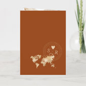 Wereldkaart Boho Terracotta Wedding Passport (Achterkant)