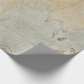  Wereldkaart Bord Blauw Decoupage Craft Cadeaupapier (Hoek)