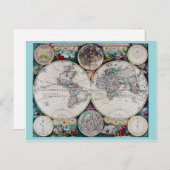  wereldkaart briefkaart (Voorkant / Achterkant)