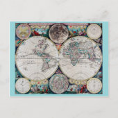 wereldkaart briefkaart (Voorkant)