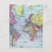  wereldkaart briefkaart (Voorkant)