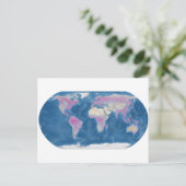 Wereldkaart Briefkaart (Staand voorkant)