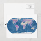 Wereldkaart Briefkaart (Voorkant / Achterkant)