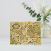  Wereldkaart Briefkaart (Staand voorkant)