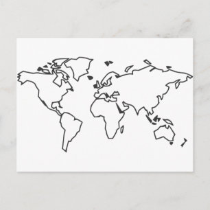 Wereldkaart Briefkaart