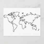 Wereldkaart Briefkaart (Voorkant)