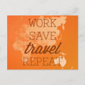 Wereldkaart Briefkaart (Voorkant)