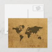 Wereldkaart Briefkaart (Voorkant / Achterkant)