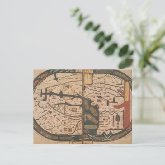 Wereldkaart Briefkaart (Staand voorkant)