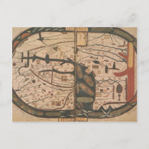 Wereldkaart Briefkaart