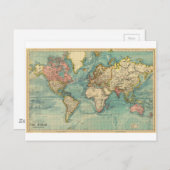  Wereldkaart Briefkaart (Voorkant / Achterkant)