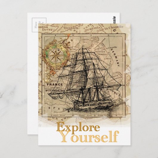  Wereldkaart Briefkaart (Voorkant / Achterkant)