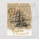  Wereldkaart Briefkaart (Voorkant)