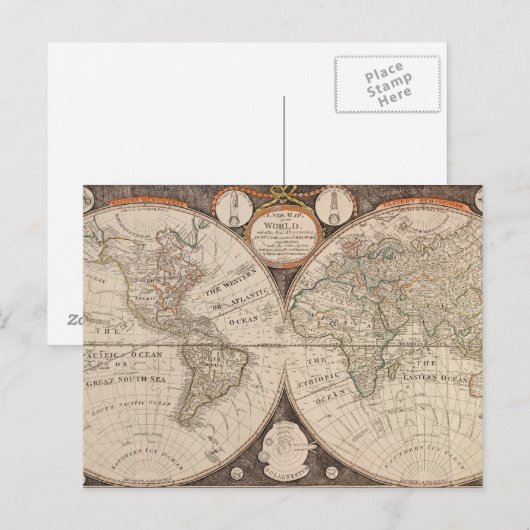  Wereldkaart Briefkaart