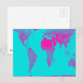 Wereldkaart Briefkaart (Voorkant / Achterkant)