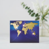 Wereldkaart Briefkaart (Staand voorkant)