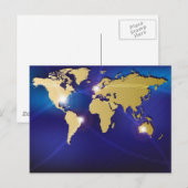 Wereldkaart Briefkaart (Voorkant / Achterkant)