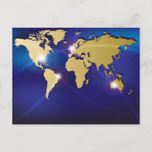 wereldkaart briefkaart