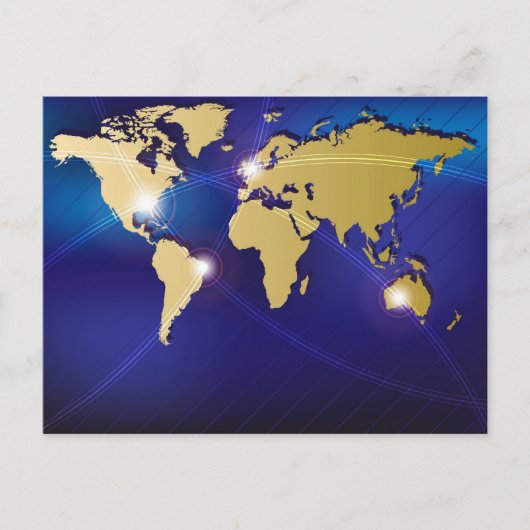 Wereldkaart Briefkaart (Voorkant)