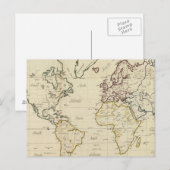 Wereldkaart Briefkaart (Voorkant / Achterkant)