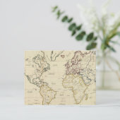 Wereldkaart Briefkaart (Staand voorkant)