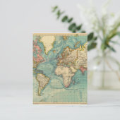  Wereldkaart Briefkaart (Staand voorkant)
